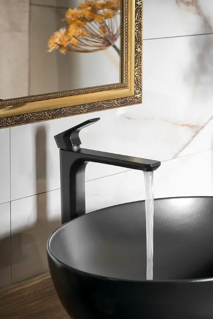 Grifo para Lavabo as Negro Cromado 