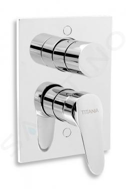 Novaservis Titania Iris New - Miscelatore ad incasso per vasca da bagno con deviatore, cromo 94450R,0