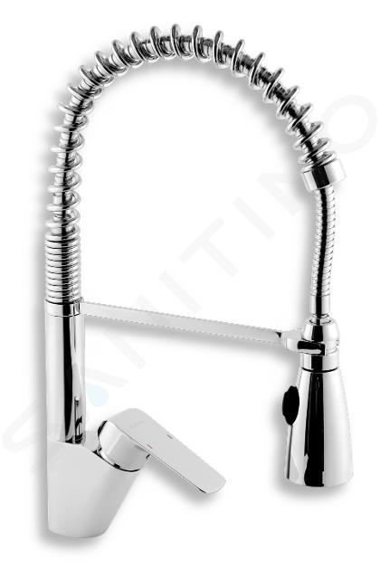 Novaservis Nobless Tina - Grifo de fregadero con brazo flexible y ducha, cromo 38481,0