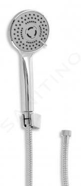 Novaservis Sets de douche - Set tête de douche 80, 3 jets, support et flexible, chrome MINI857,0