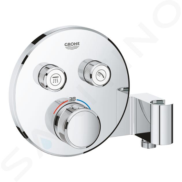 Grohe Grohtherm SmartControl - Grifo termostático de ducha empotrado, 2 válvulas, con soporte para ducha, cromo 29120000