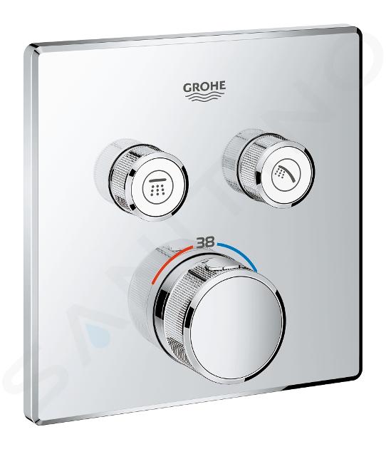 Grohe Grohtherm SmartControl - Mitigeur thermostatique encastré pour 2 sorties, chrome 29124000