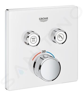 Grohe Grohtherm SmartControl - Miscelatore termostatico a due vie ad incasso per vasca da bagno, bianco luna 29156LS0