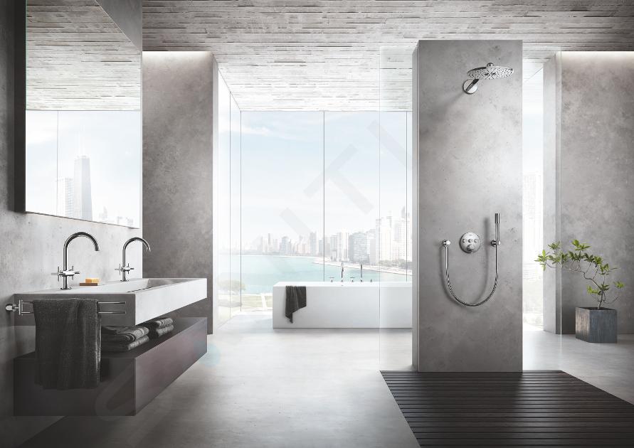 Grohe Grohtherm SmartControl - Grifo termostático de ducha empotrado con 1  válvula, Hard Graphite cepillado 29123AL0