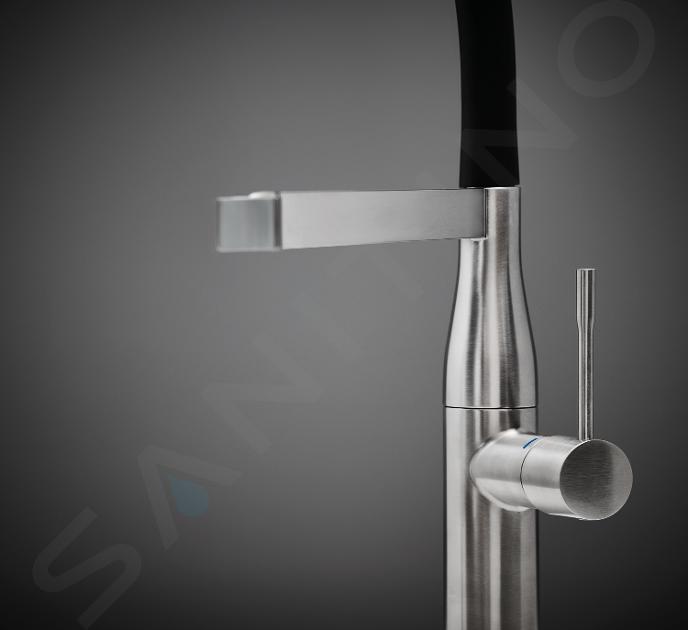 Grohe Essence - Mitigeur d'évier avec bras flexible avec inverseur, chrome  30294000