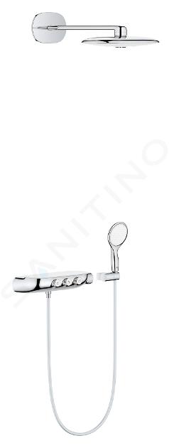 Grohe Rainshower SmartControl - Set de douche Duo encastré avec thermostat, 360 mm, blanc lunaire 26443LS0