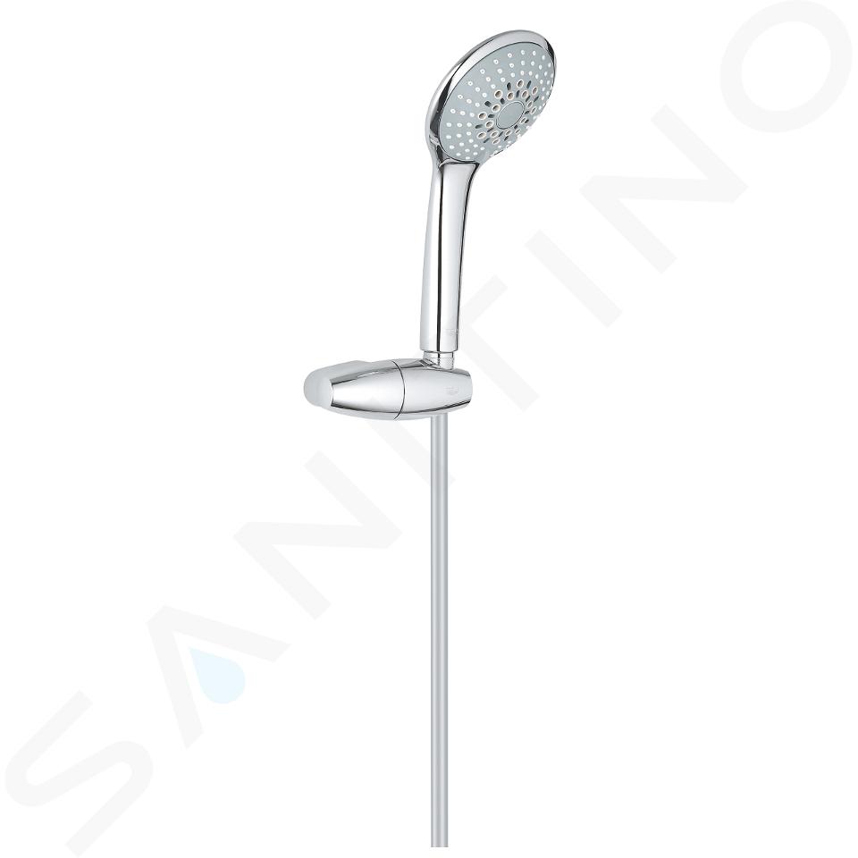 Grohe Euphoria - Conjunto de alcachofa de ducha Champagne 110, soporte y manguera, 3 chorros, cromo 27355000