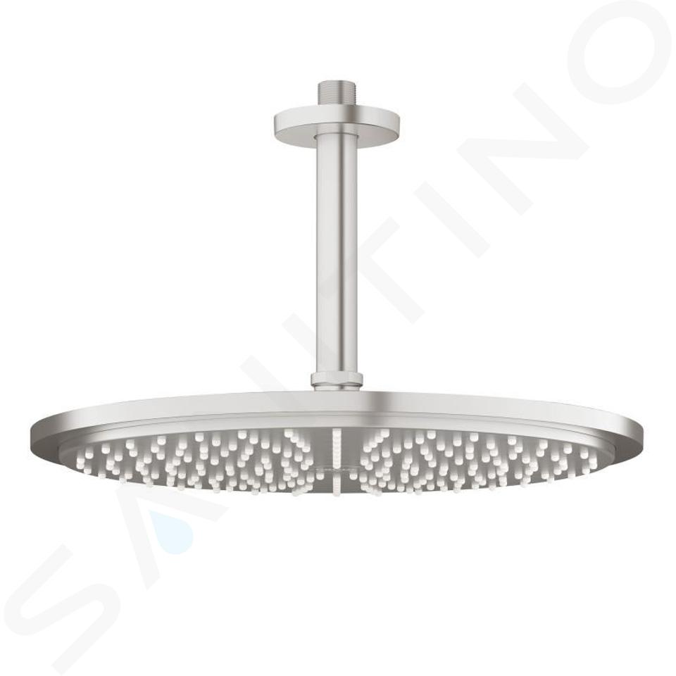 Grohe Rainshower - Rociador ducha Cosmopolitan, diámetro 310 mm, salida de techo 142 mm, supersteel 26067DC0