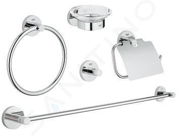 Grohe Essentials - Zestaw akcesoriów łazienkowych 5 w 1, chrom 40344001