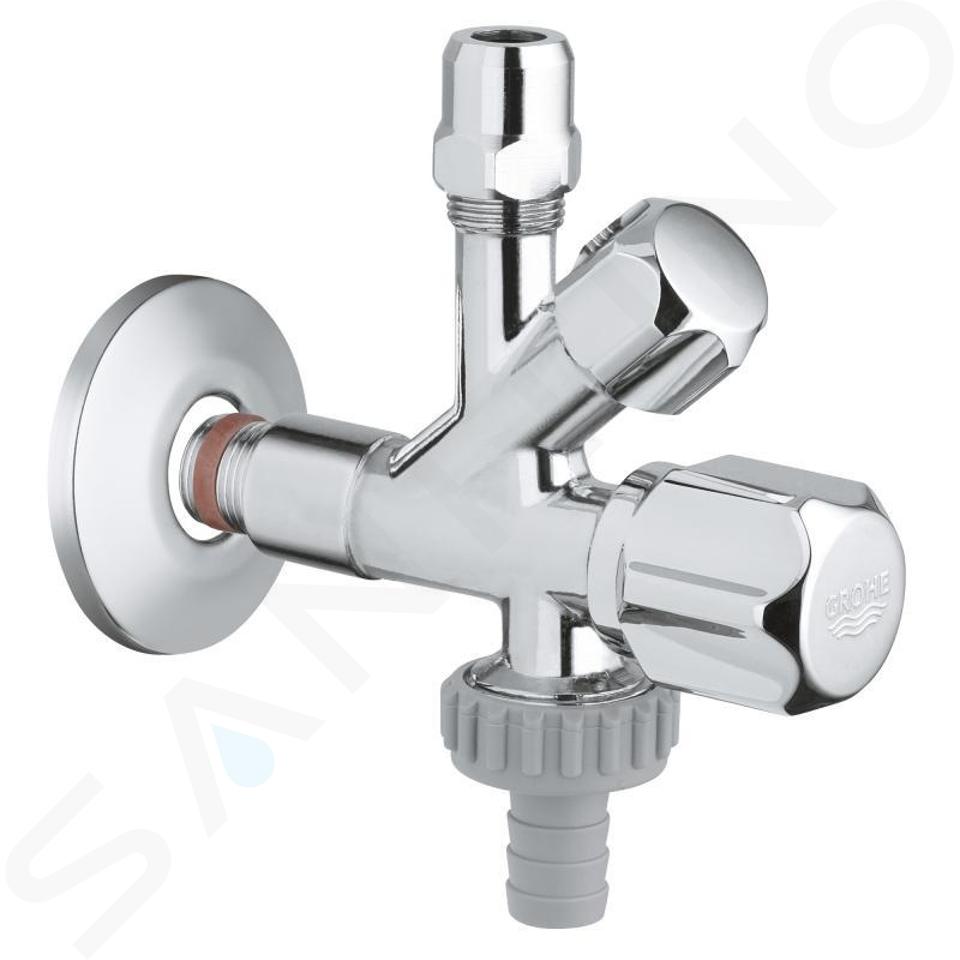 Grohe Universal - Válvula angular combi, original WAS, cromo 22036000