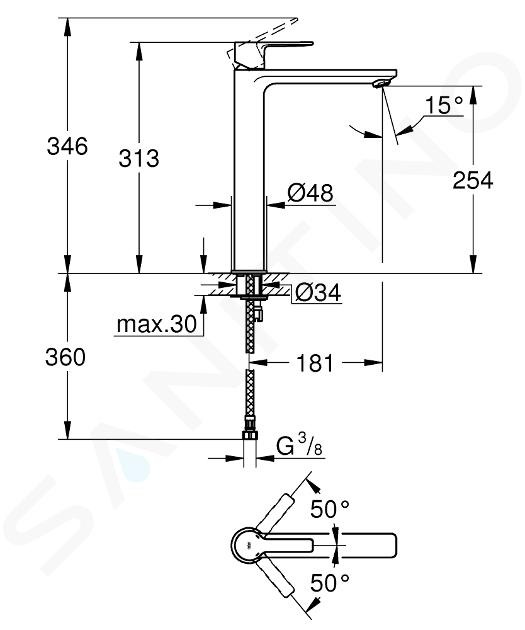 Grifería de ducha LINEARE de GROHE. Referencia: 33 865 001.