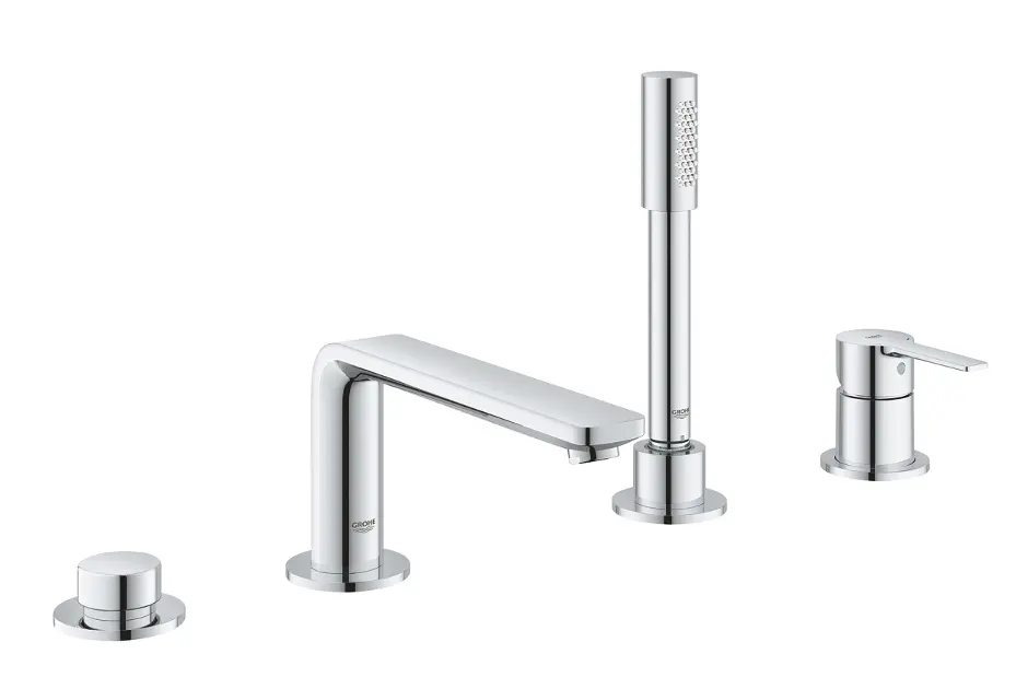 Grohe Lineare - Grifo para borde de bañera, de 4 orificios, cromo 19577001