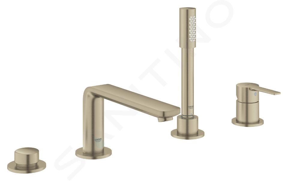 Grohe Lineare - Baterie cu montare pe marginea căzii, instalare cu 4 orificii, brushed nickel 19577EN1