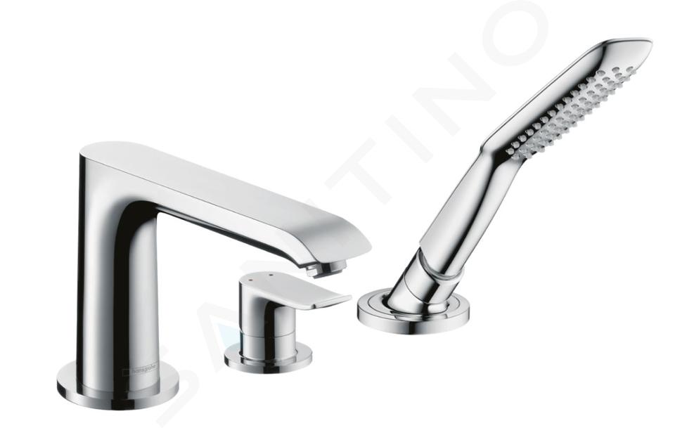 Hansgrohe Metris New - Baterie monocomandă cu montare pe cadă, cu trei găuri, crom 31190000