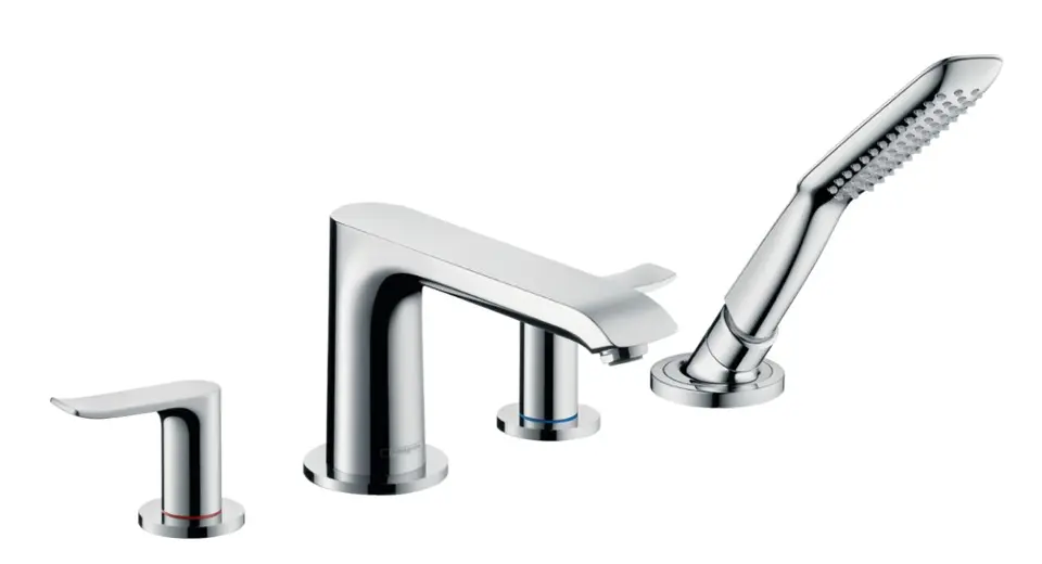 Levně Hansgrohe Metris New - Čtyřotvorová vanová baterie na okraj vany, chrom 31442000