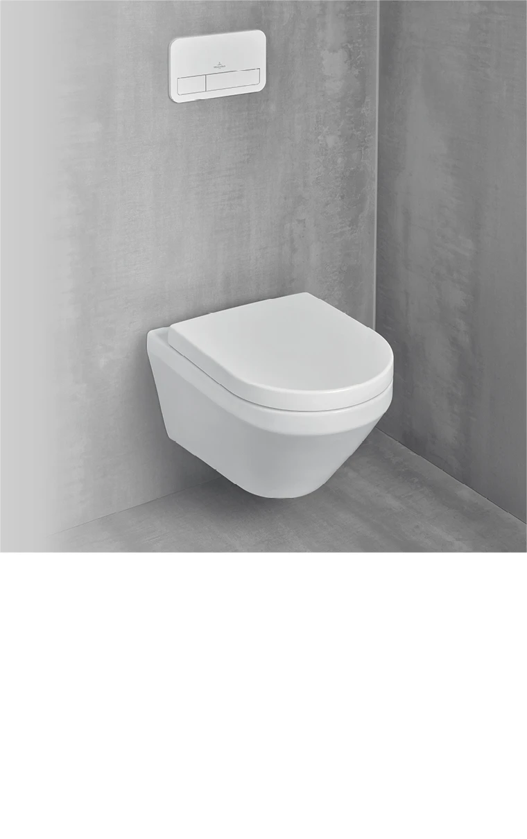 Villeroy & Boch Architectura - Závěsné WC se sedátkem SoftClosing, Rimless, TwistFlush, CeramicPlus, alpská bílá 4694CLR1
