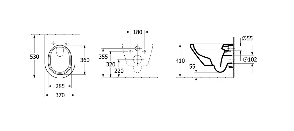 Villeroy & Boch Architectura - Wall-hung toilet, DirectFlush ...