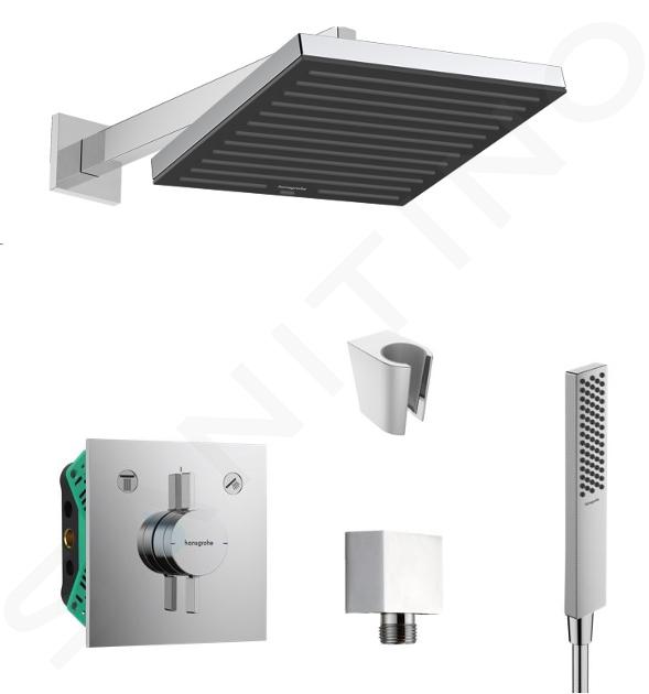 SANITINO - Set doccia da incasso, con miscelatore e corpo incasso hansgrohe, accessori kielle, cromo SANI21HHK001