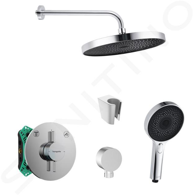 SANITINO - Set doccia da incasso, con miscelatore e corpo incasso hansgrohe, accessori kielle, cromo SANI21HKK000