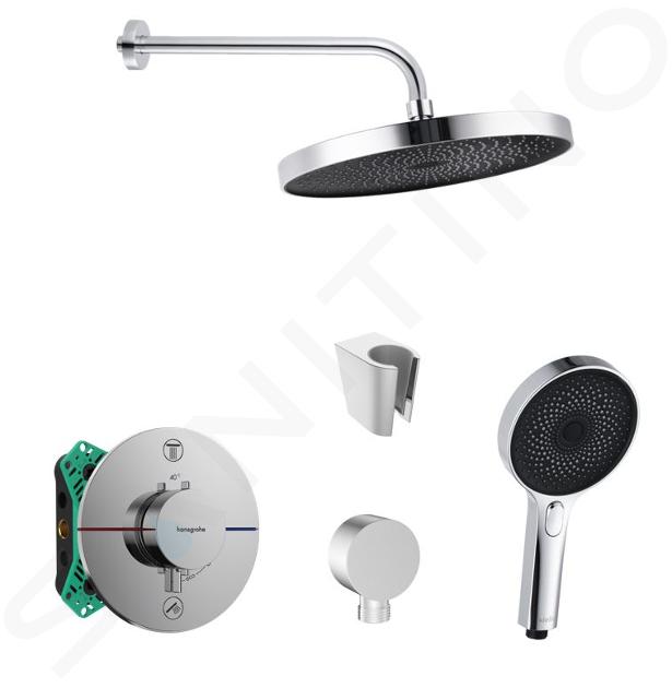 SANITINO - Set doccia termostatico da incasso, con corpo incasso hansgrohe, accessori kielle, cromo SANI21HKK002