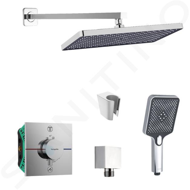 SANITINO - Set de duș cu termostat și corp încastrat hansgrohe, accesorii kielle, crom SANI21HKK003