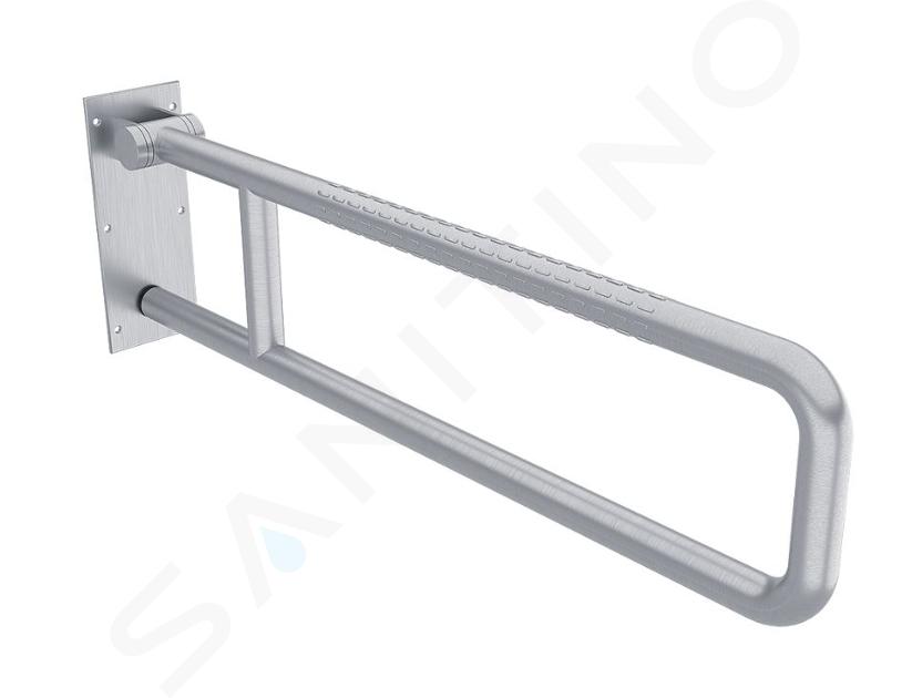 Nimco Asistent - Maniglione, lunghezza 80 cm, pieghevole, acciaio inox opaco BMS 9080-10