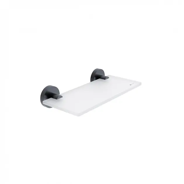 Levně Nimco Unix - Polička, délka 20 cm, matné sklo/matná černá UNC 13091B-20-90
