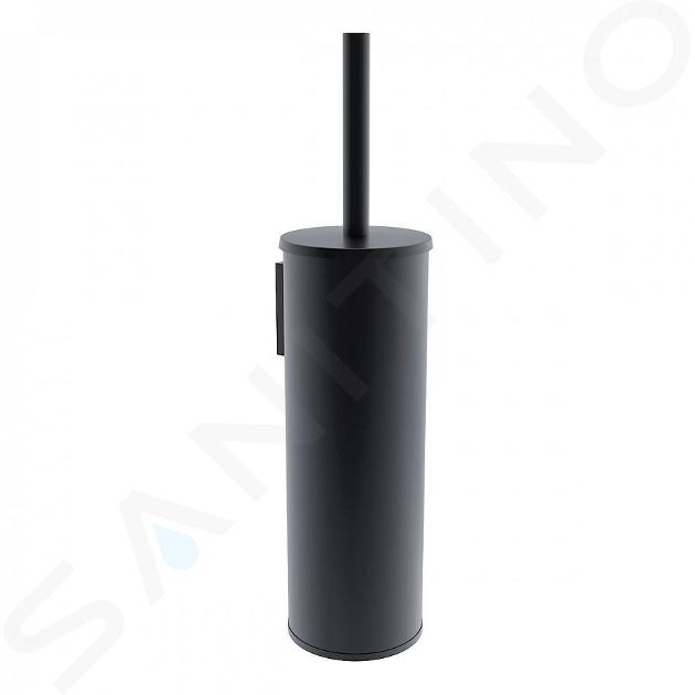 Nimco Unix - Escobillero de pared, con soporte, negro mate UNC 13094E-90