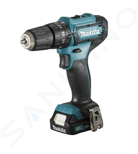 Makita Nářadí - 12V AKU vrtačka s příklepem, 2x aku 2,0 Ah CXT, nabíječka HP333DSAE