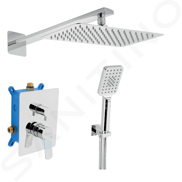 Novaservis Metalia 54 - Set de douche avec mitigeur encastré, corps d’encastrement, 30x20 cm, 3 jets, chrome SADA54051R,0