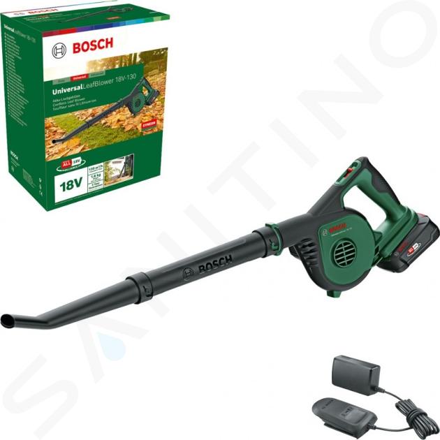 Bosch Outils de jardinage - Souffleur de feuilles sans fil 18V, 1 batterie Li-Ion 2,5 Ah Li-Ion, chargeur 06008A0600