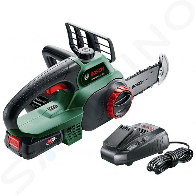 Bosch Utilaje tehnice pentru grădină - Fierăstrău cu baterie pe acumulator de 18V 20 cm, 1x acumulator 2,5 Ah Li-Ion, încărcător 06008B8000