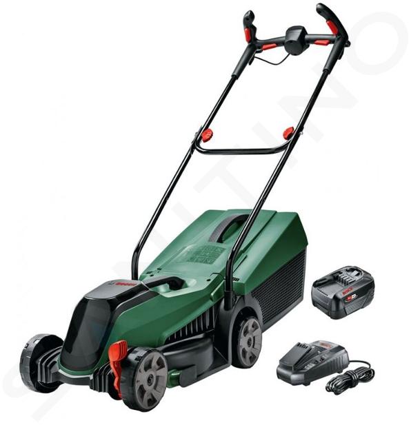 Bosch Zahradní technika - 18V AKU sekačka na trávu, záběr 32 cm, 1x aku 4,0 Ah, nabíječka 06008B9A07