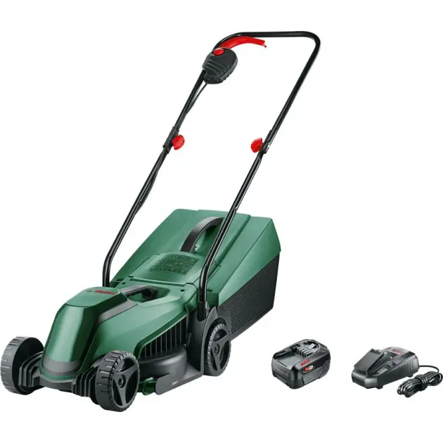 Bosch Herramientas de jardinería - Cortacésped AKU 18V, 32 cm de alcance, 1x batería 4,0 Ah Li-Ion, cargador 06008B9D00