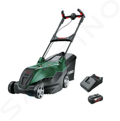 Bosch Záhradná technika - 36V AKU kosačka na trávu, záber 44 cm, 1x aku 4,0 Ah Li-Ion, nabíjačka 06008B9G01