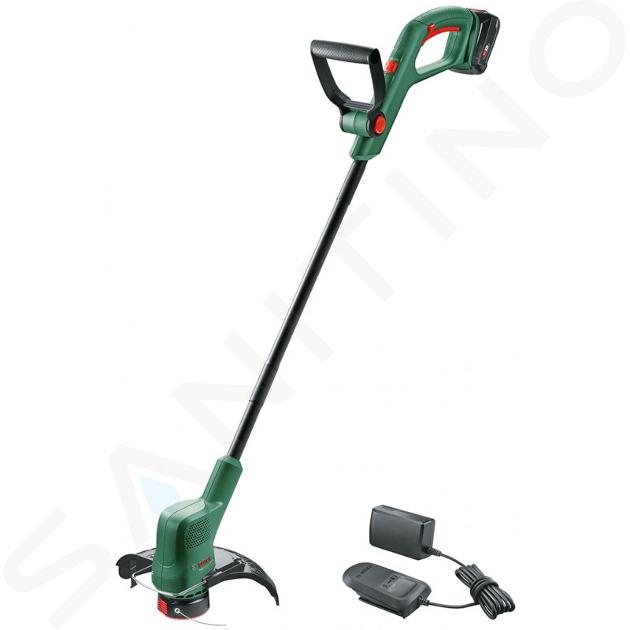 Bosch Attrezzature da giardino - Tagliabordi a batteria 18V, sbraccio 23 cm, 1x batteria 2,0 Ah Li-ion, caricabatterie 06008C1A03