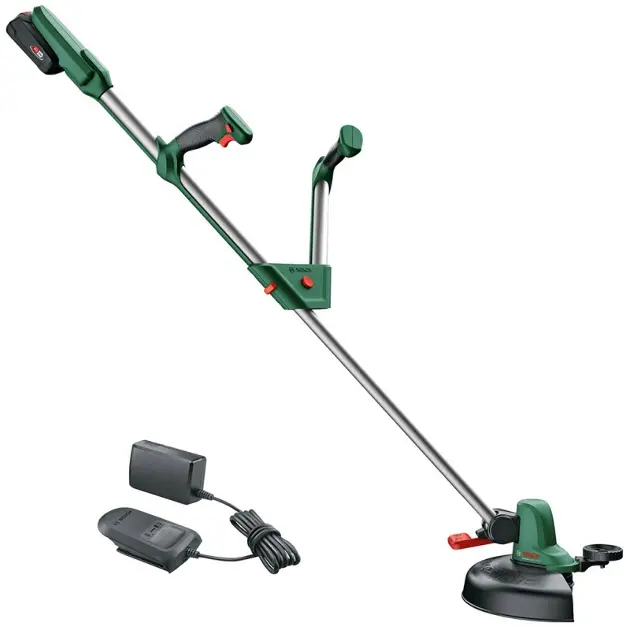 Bosch Tuinapparatuur - 18V ACCU-grastrimmer, bereik 26 cm, 1x accu 2,0 Ah Li-Ion, lader 06008C1D03