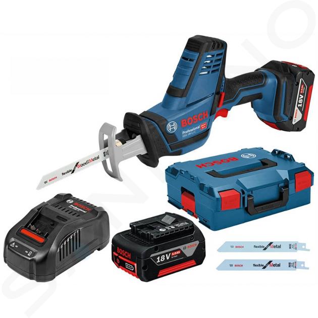 Bosch Náradie - 18V AKU mečová píla, 2x aku 5,0 Ah Li-Ion, nabíjačka 06016A5002