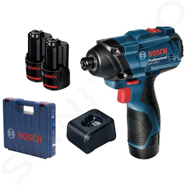 Bosch Gereedschap - 12V ACCU-slagmoersleutel, 2x accu 2.0 Ah Li-Ion, lader 06019F0001