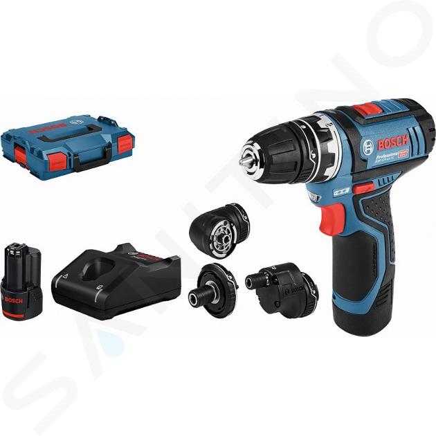 Bosch Herramientas - Taladro atornillador AKU 12V con accesorios, 2x batería 2,0 Ah Li-Ion, cargador 06019F6000