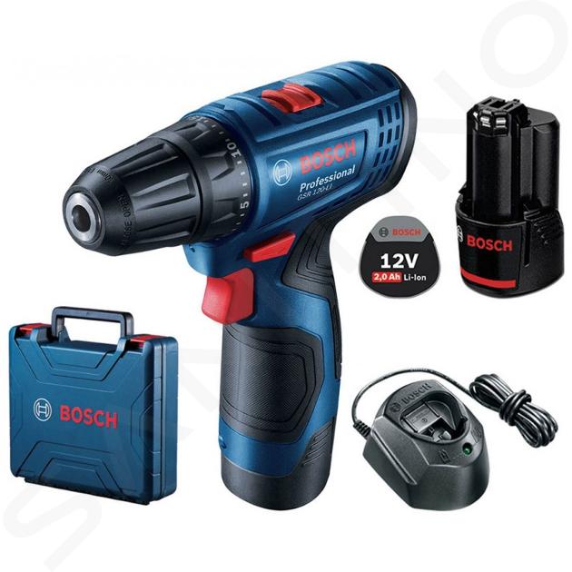 Bosch Herramientas - Atornillador 12V, 2x batería 2,0 Ah, cargador 06019G8000