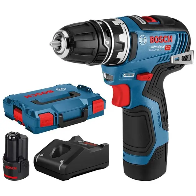 Perceuse-visseuse Sans Fil 21V 3,0Ah - 380 Nm, 2 Vitesses, Lumière LED - Kit 25 Accessoires - Bleu - 9
