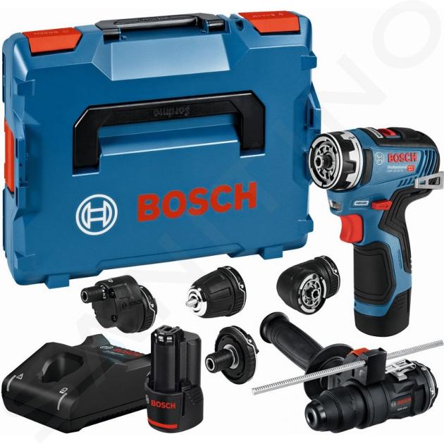 Bosch Outillage - Perceuse-visseuse à percussion sans fil 12 V, 2 batteries Li-lon 3,0 Ah Li-Ion, avec accessoires, chargeur 06019H3008