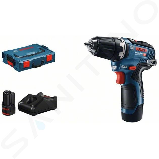 Bosch Werkzeug - 12V Akku-Bohrschrauber, 2x 3,0 Ah Li-Ion Akku, Ladegerät 06019H8002