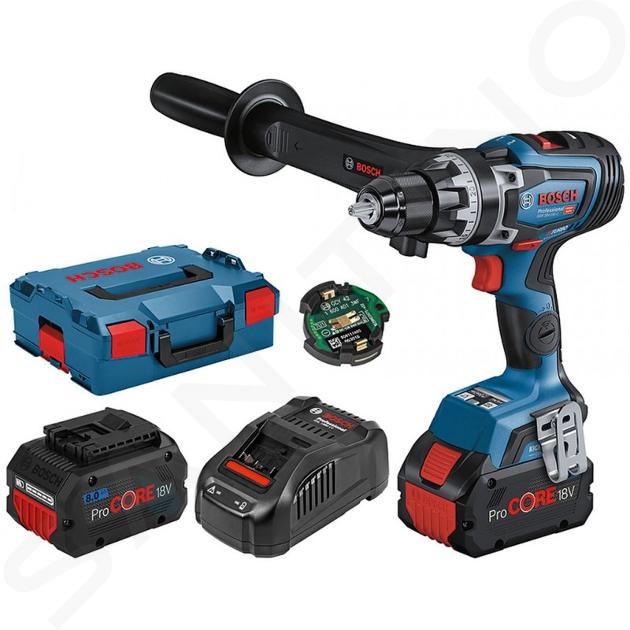 Bosch Werkzeug - 18V Akku-Bohrschrauber, 2x 8,0 Ah Li-Ion Akku, Ladegerät 06019J5005