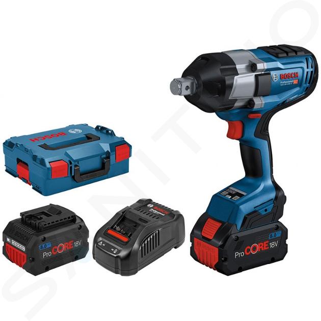 Bosch Nářadí - 18V AKU rázový utahovák, 2x aku 8,0 Ah, nabíječka 06019J8502