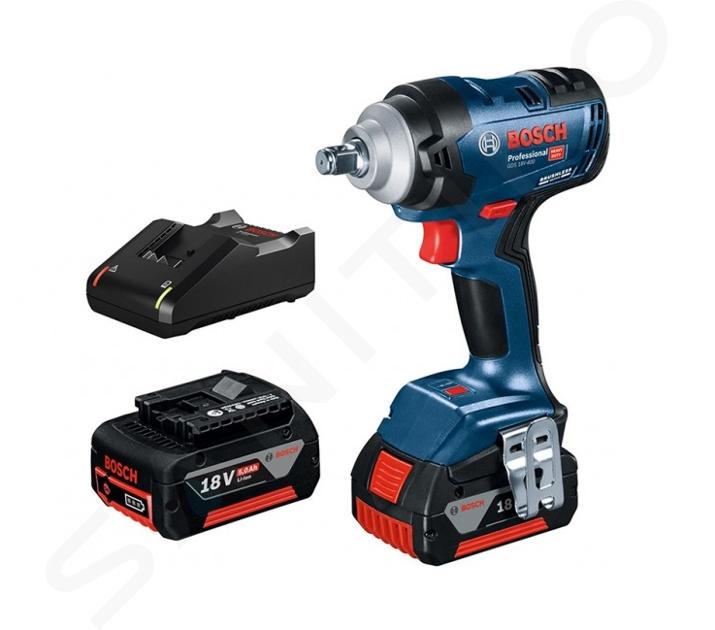 Bosch Herramientas - Llave de impacto 18V AKU, 2x batería  5,0 Ah, cargador 06019K0020