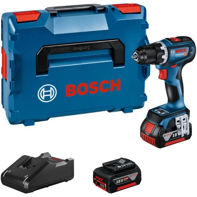 Bosch Unelte - Mașină de înșurubat și de găurit pe acumulator de 18V, 2x baterie 5,0 Ah Li-Ion, încărcător 06019K6006