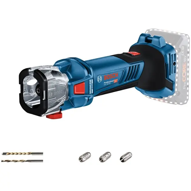 Bosch Gereedschap - 18V ACCU-gipsplaatfreesmachine met toebehoren, zonder accu en lader 06019K8000