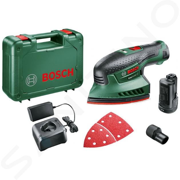 Bosch Nářadí - 12V AKU vibrační bruska, 1x aku 2,0 Ah Li-Ion, nabíječka 0603976909